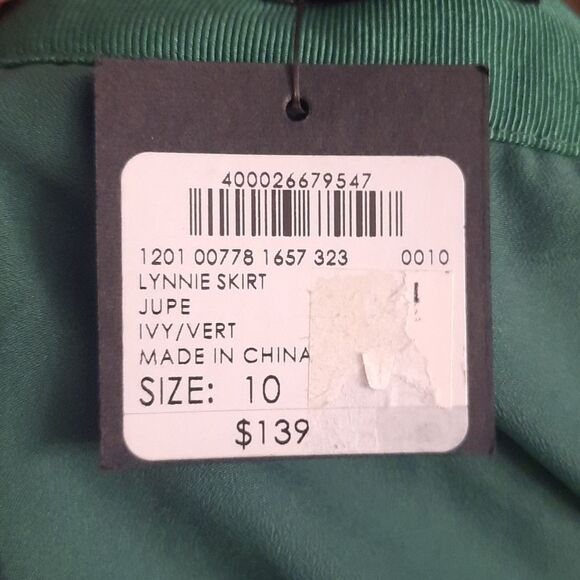 Club Monaco Lynnie Skirt Jupe Ivy/Vert Pleated Mini Preppy Size 10 NWT - Picture 5 of 9